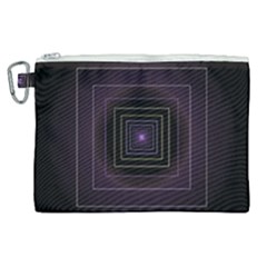 Fractal Square Modern Purple Canvas Cosmetic Bag (xl) by Pakrebo