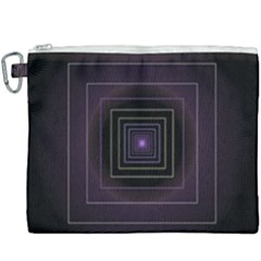 Fractal Square Modern Purple Canvas Cosmetic Bag (xxxl) by Pakrebo