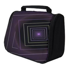 Fractal Square Modern Purple Full Print Travel Pouch (small) by Pakrebo