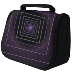 Fractal Square Modern Purple Full Print Travel Pouch (big) by Pakrebo