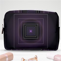 Fractal Square Modern Purple Make Up Pouch (medium) by Pakrebo