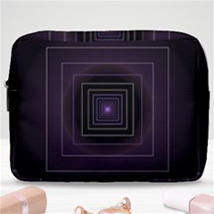 Fractal Square Modern Purple Make Up Pouch (large) by Pakrebo