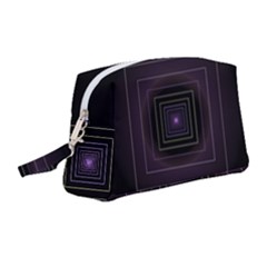 Fractal Square Modern Purple Wristlet Pouch Bag (medium) by Pakrebo