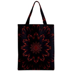 Fractal Glowing Abstract Digital Zipper Classic Tote Bag by Pakrebo