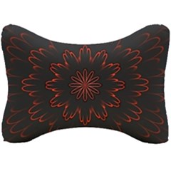 Fractal Glowing Abstract Digital Seat Head Rest Cushion by Pakrebo