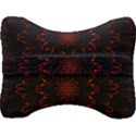 Fractal Glowing Abstract Digital Velour Seat Head Rest Cushion View2