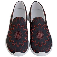 Fractal Glowing Abstract Digital Men s Lightweight Slip Ons by Pakrebo