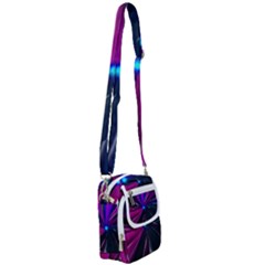 Abstract Background Lightning Shoulder Strap Belt Bag