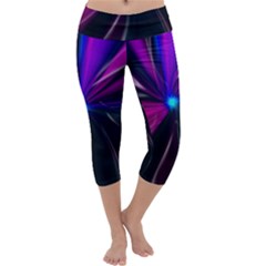 Abstract Background Lightning Capri Yoga Leggings by Pakrebo