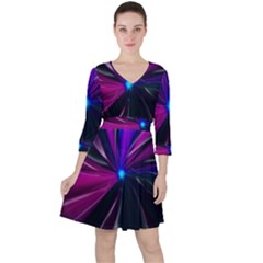 Abstract Background Lightning Ruffle Dress by Pakrebo