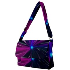 Abstract Background Lightning Full Print Messenger Bag by Pakrebo