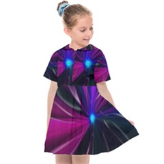 Abstract Background Lightning Kids  Sailor Dress by Pakrebo