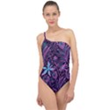 Stamping Classic One Shoulder Swimsuit View1