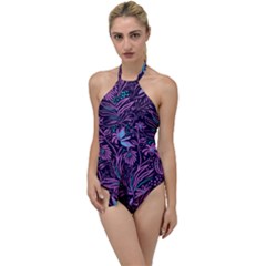 Stamping Go With The Flow One Piece Swimsuit