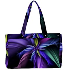 Fractal Floral Pattern Petals Canvas Work Bag