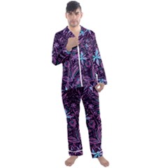 Stamping Men s Satin Pajamas Long Pants Set