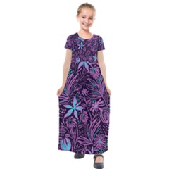 Stamping Kids  Short Sleeve Maxi Dress by Sobalvarro