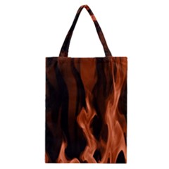 Smoke Flame Abstract Orange Red Classic Tote Bag by Pakrebo