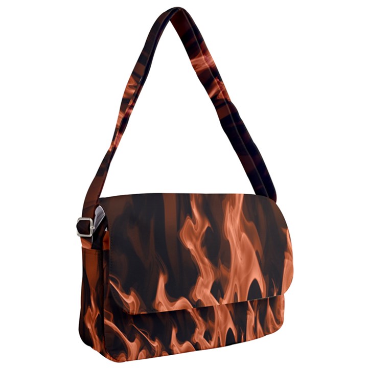 Smoke Flame Abstract Orange Red Courier Bag