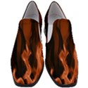 Smoke Flame Abstract Orange Red Women Slip On Heel Loafers View1