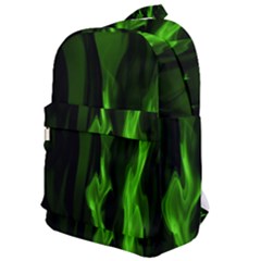 Smoke Flame Abstract Green Classic Backpack by Pakrebo