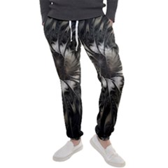 Fractal Abstract Pattern Silver Men s Jogger Sweatpants