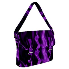 Smoke Flame Abstract Purple Buckle Messenger Bag