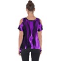 Smoke Flame Abstract Purple Cut Out Side Drop Tee View2