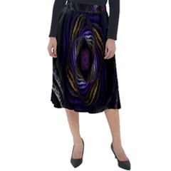 Fractal Abstract Fractal Art Classic Velour Midi Skirt 