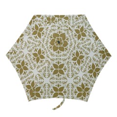 Illustrations Pattern Gold Floral Texture Design Mini Folding Umbrellas by Pakrebo