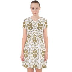 Illustrations Pattern Gold Floral Texture Design Adorable In Chiffon Dress by Pakrebo