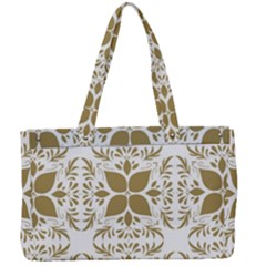 Illustrations Pattern Gold Floral Texture Design Canvas Work Bag