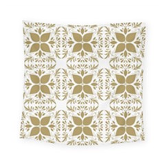 Illustrations Pattern Gold Floral Texture Design Square Tapestry (small) by Pakrebo