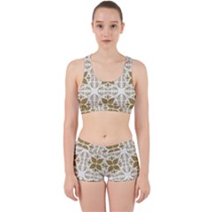 Illustrations Pattern Gold Floral Texture Design Work It Out Gym Set by Pakrebo