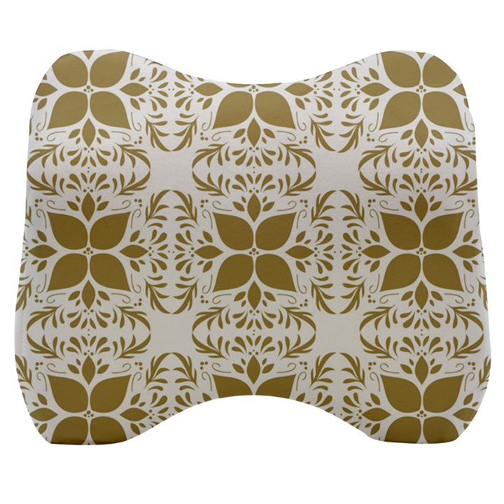 Illustrations Pattern Gold Floral Texture Design Velour Head Support Cushion