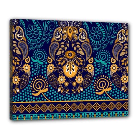 African Pattern Canvas 20  X 16  (stretched)