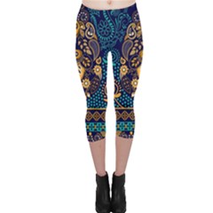 African Pattern Capri Leggings 