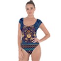 African Pattern Short Sleeve Leotard  View1