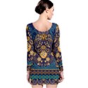 African Pattern Long Sleeve Velvet Bodycon Dress View2