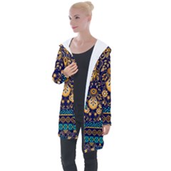 African Pattern Longline Hooded Cardigan by Sobalvarro