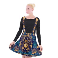 African Pattern Suspender Skater Skirt by Sobalvarro