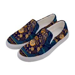 African Pattern Women s Canvas Slip Ons by Sobalvarro