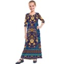 African Pattern Kids  Quarter Sleeve Maxi Dress View1