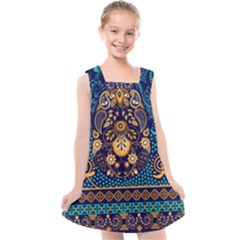 African Pattern Kids  Cross Back Dress by Sobalvarro