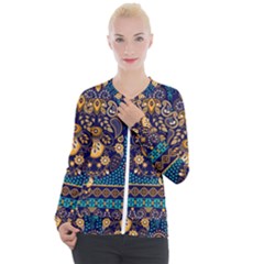 African Pattern Casual Zip Up Jacket