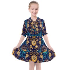 African Pattern Kids  All Frills Chiffon Dress