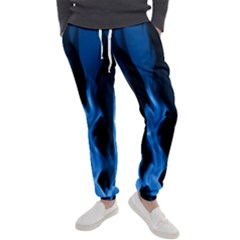 Smoke Flame Abstract Blue Men s Jogger Sweatpants by Pakrebo