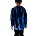 Smoke Flame Abstract Blue Kids  Hooded Windbreaker View2