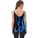 Smoke Flame Abstract Blue Chiffon Cami View2