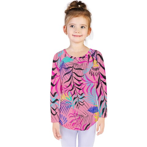 Leaves Kids  Long Sleeve Tee by Sobalvarro